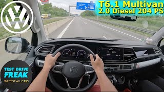 2022 Volkswagen T6.1 Multivan 2.0 TDI 4Motion 204 PS TOP SPEED AUTOBAHN DRIVE POV