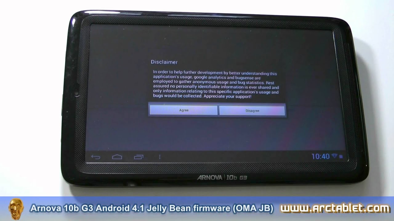 Arnova 10b G3 Android 4.1 JB rooted custom firmware with PIP video