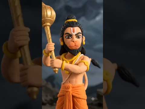 Hanuman ji idol making with super clay #short