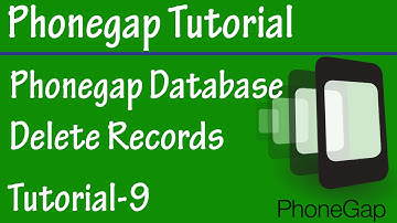 Free Phonegap Tutorial for Android & iOS for Beginners 09 - Delete Record from SQLITE in Phonegap