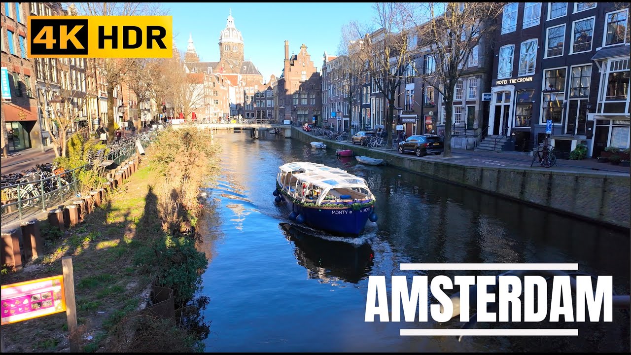 Amsterdam City Centre Walking Tour | Netherlands | 4K