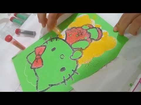 Hello Kitty  Kum Boyama Yaptım...
