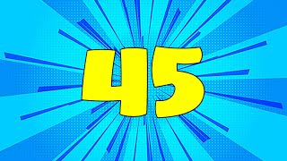Comic Book Countdown Timer - Blue Background [ 45 ]