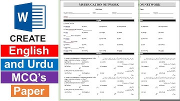 How to make exam paper in MS Word | How To Make MCQ