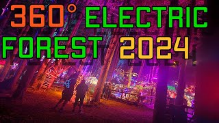 360° Electric Forest 2024 Walkthrough - The Forest through Sherwood (Night)