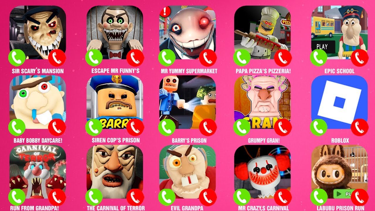 BABY BOBBY DAYCARE!.GRUMPY GRAN!.EPIC SCHOOL.MR FUNNY'S TOYSHOP!.WILSON ...