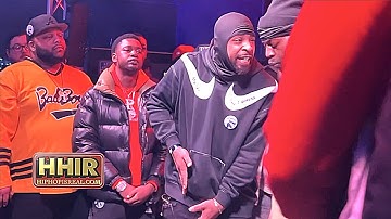 STUMBLES WILD HAYMAKER TO SET IT OFF ON TAY ROC AT URL OUTSIDE EVENT!!!