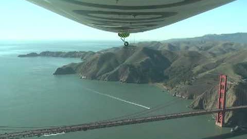 Flying the new Zeppelin Airship Over the Golden Gate Bridge in SF!