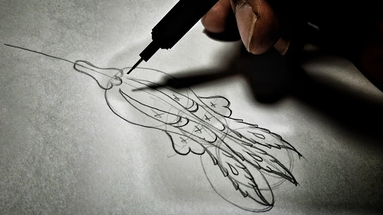 Çinide goncagül çizimi