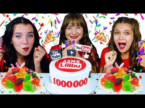 BIG HOLIDAY CAKE | THANK YOU FOR 1 MILLION SUBSCRIBERS!! | LiLiBu ASMR