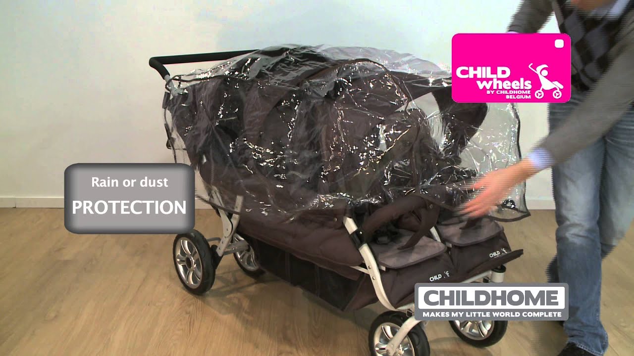 Protection Pluie pour Poussette Quadruple Two By Two - Childhome