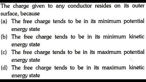 The charge given to any conductor resides on its outer surface, because