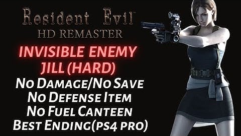 [WF][Resident Evil Remake] Invisible Enemy(Hard) | No Hit/No Save/Fuel Canteen, Best End, Jill (PS4)