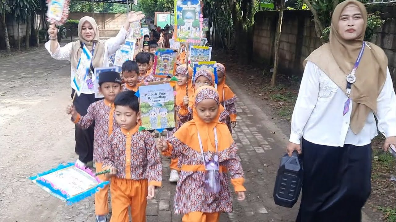 Pawai anak tk menyambut bulan suci ramadhan|| sekolah balaraja
