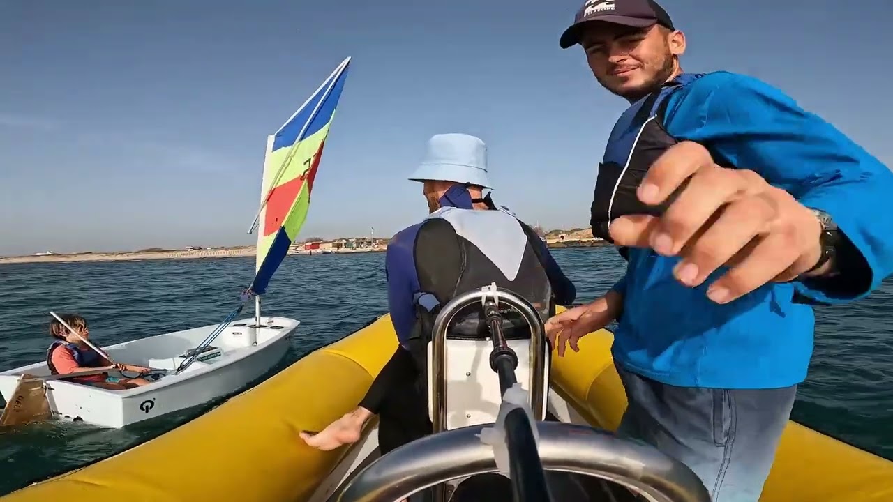 אימון אופטימיסטים בחדרה עם הסירת מנוע הצהובה