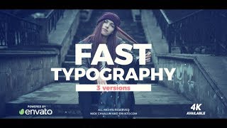 After Effects Template: Fast Typography