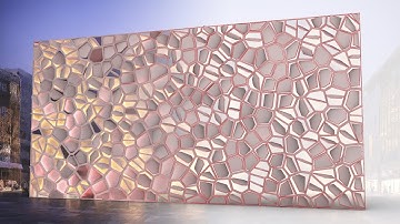 [Grasshopper] Randomly Rotating Voronoi Facade [Data download available]