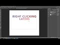 Photoshop 101 Episode 28   The Layers Panel Basics   Right Clicking Layers