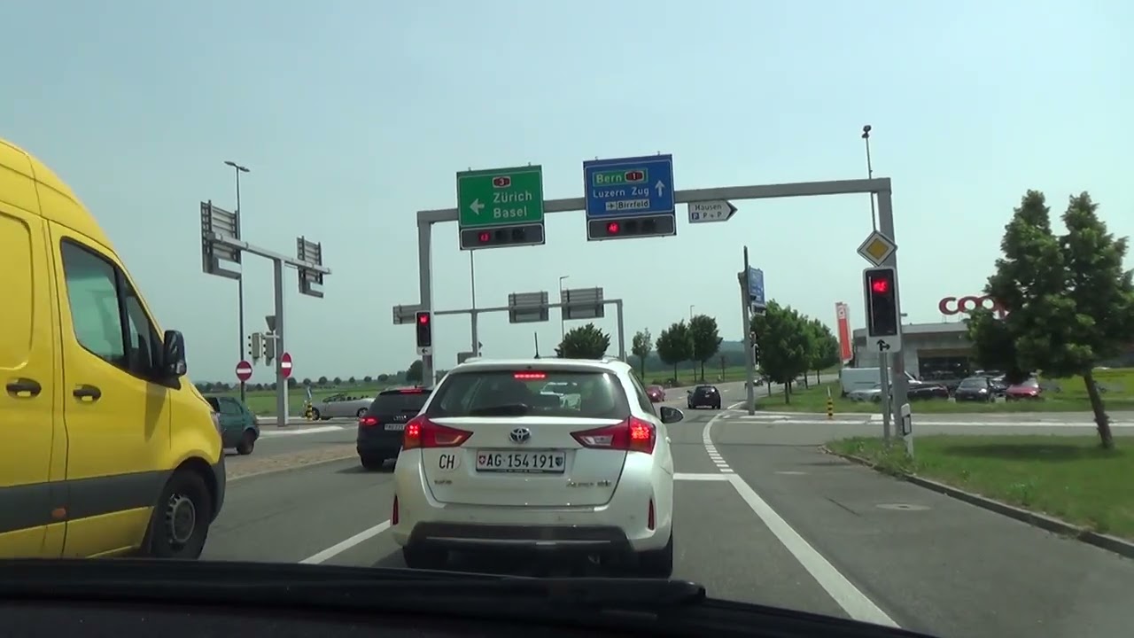 Fahrt von Brugg nach Baar