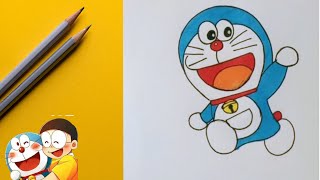 Easy Doreomon Cartoon Drawing How To Draw Easy Doreomon Step By Step Easy Way To Draw Cute Drawing