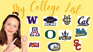 How I Built My College List! | Factors I Considered when Applying to Colleges