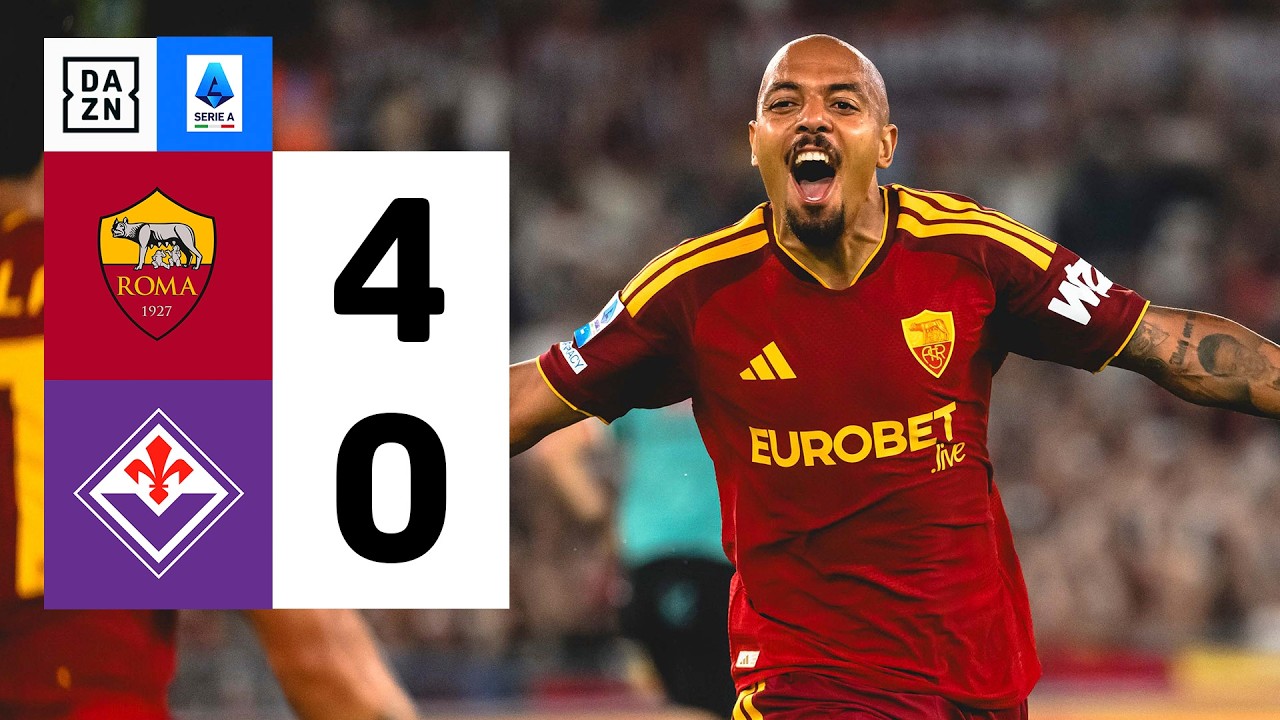 Resumen: Roma vs Fiorentina (4-0) | Resumen y goles | Highlights Serie A