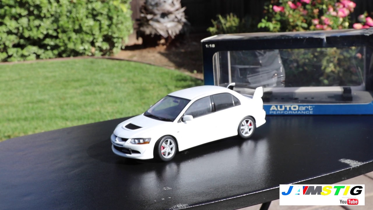 1/18 Mitsubishi Lancer Evo 8 GSR AutoArt - JamStig - YouTube