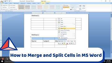 How to Merge and Split Cells in MS Word