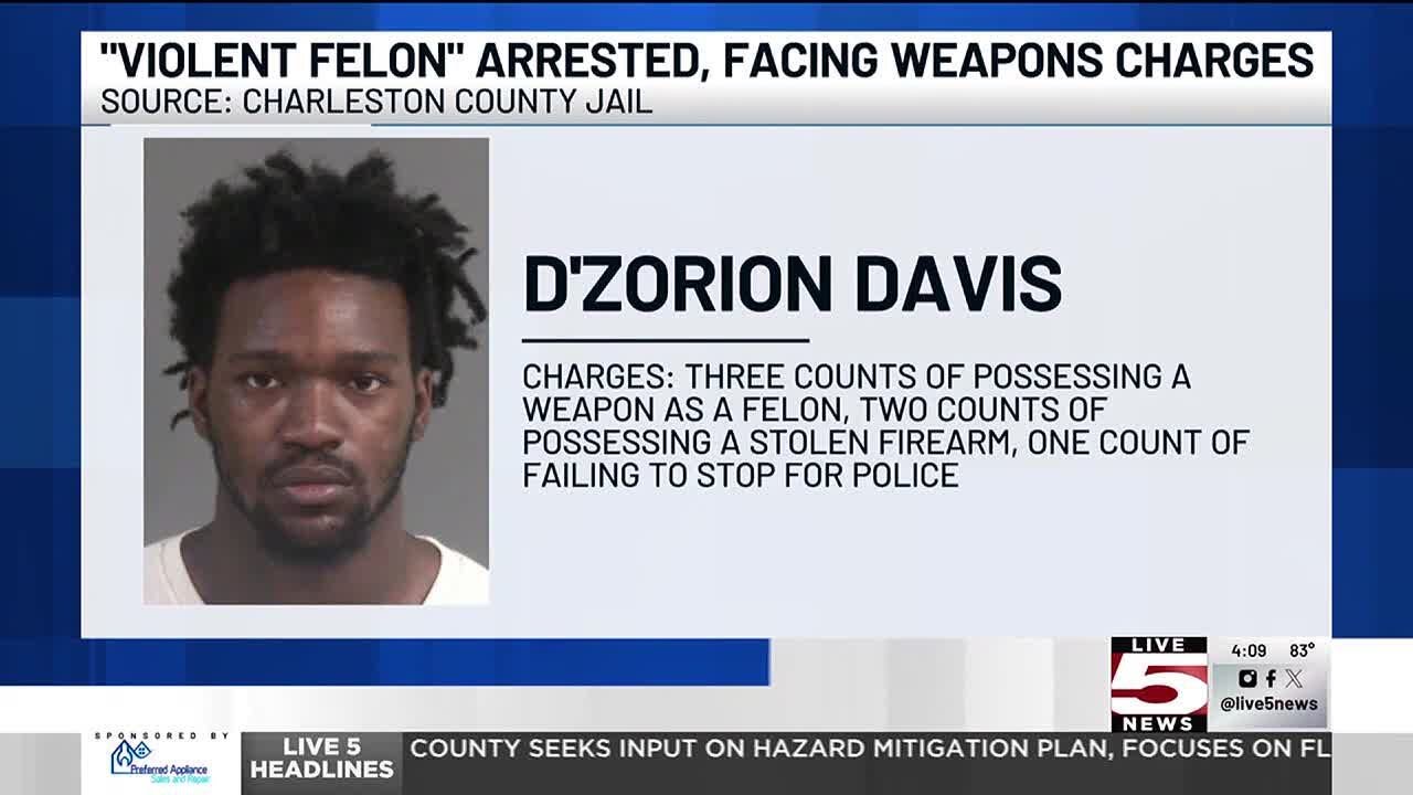 VIDEO: North Charleston man facing weapons charges in connection to ...