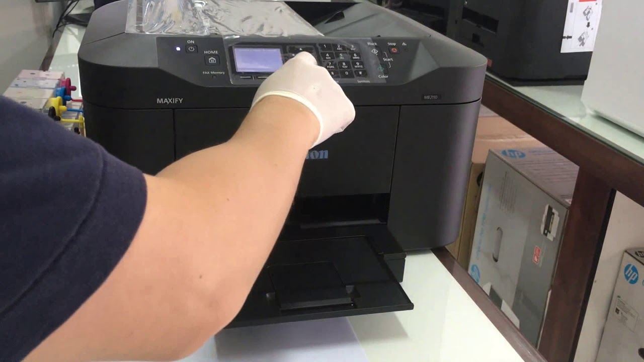 CANON MB2110 - Unboxing \u0026 Com Bulk (캐논 프린트기 무한 공급기 설치) - YouTube