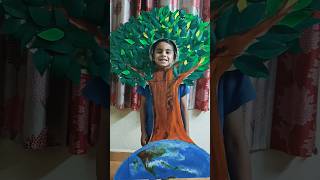 1st prize winning NATURE Fancy dress competition World earth day #diy #savetrees #savenature