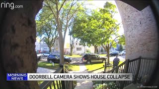 Doorbell camera captures house collapse in Bridgeport