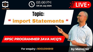 8. RPSC Programmer Java MCQ Solution | import Statement MCQ