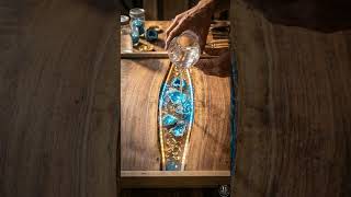 Luxury Epoxy River Table Transformation 💎 Before & After