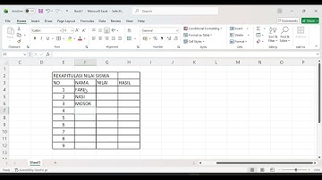 Cara membuat rekapitulasi nilai siswaMata kuliah: Teknologi Informasi•