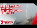 Freak storms hit Australia's east coast after Tonga volcano eruption and tsunami | 7NEWS