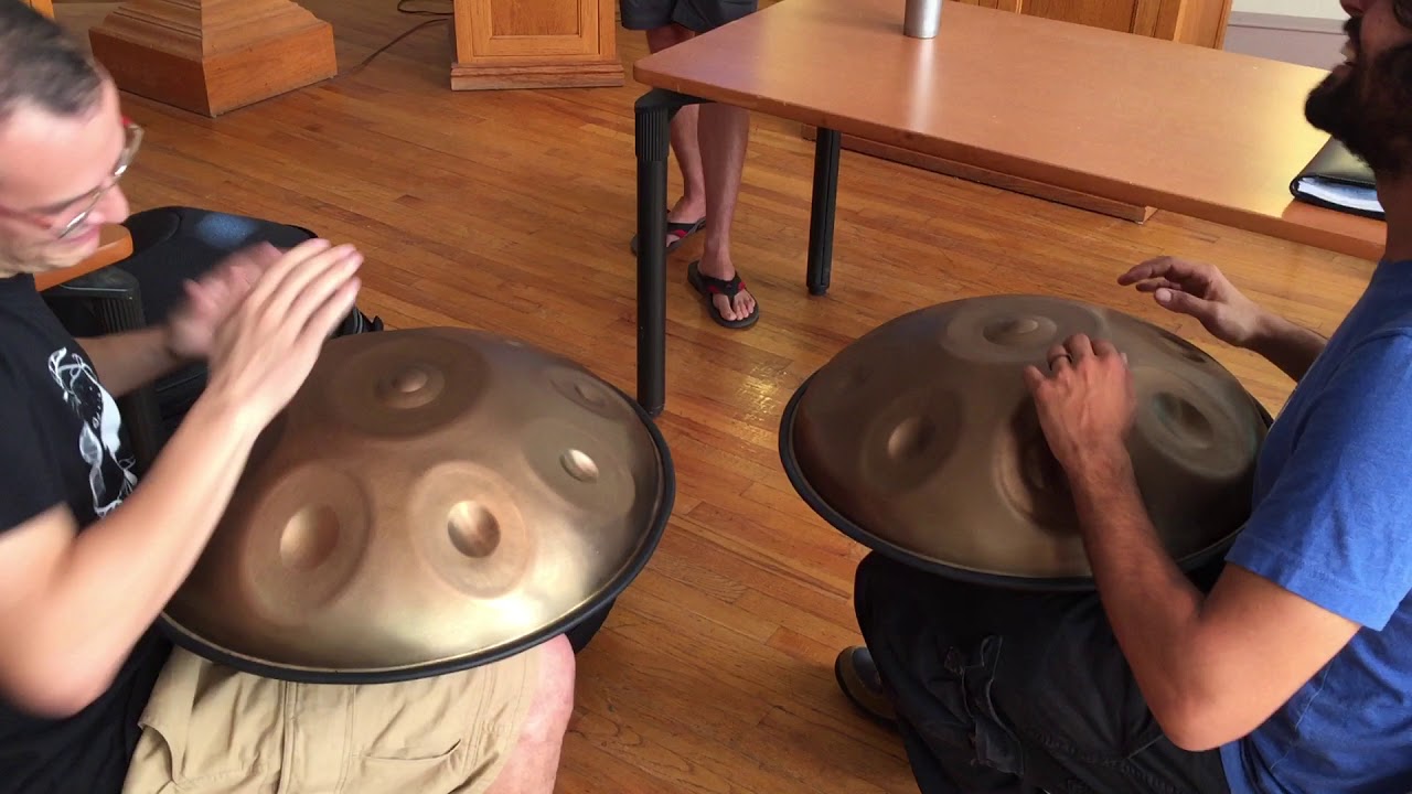 Peter Levitov and Rafael D'Arco at PanMarco Handpan Festival 2018