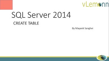 SQL Server 2014 Create Table Syntax