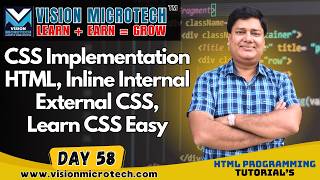 CSS Implementation HTML, Inline Internal External CSS, Learn CSS Easy