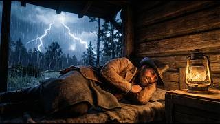 Arthur Sheltering Alone on the Porch During the Night Storm|RDR2 ASMR
