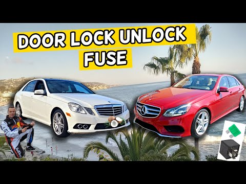 MERCEDES W212 E CLASS DOOR LOCK UNLOCK  FUSE LOCATION E350 E400 E250 E200 E220 E250 CDI BLUETEC