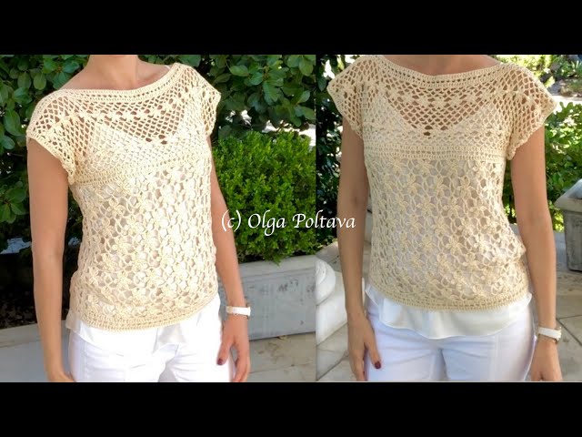How to Crochet Lacy Summer Blouse, Lacy Flowers Blouse How to Crochet Lacy Summer Blouse, Lacy Flowers Blouse