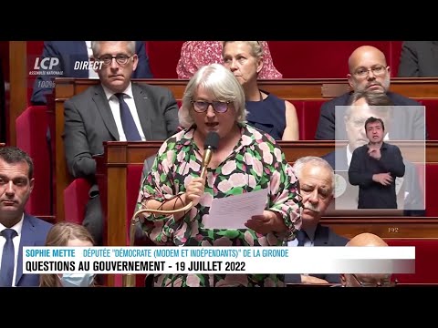 QAG : Sophie Mette interpelle Gérald Darmanin sur les feux de forêt en Gironde