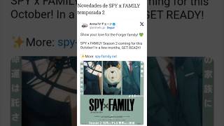 Novedad Spy x Family Nueva temporada y película spyxfamily