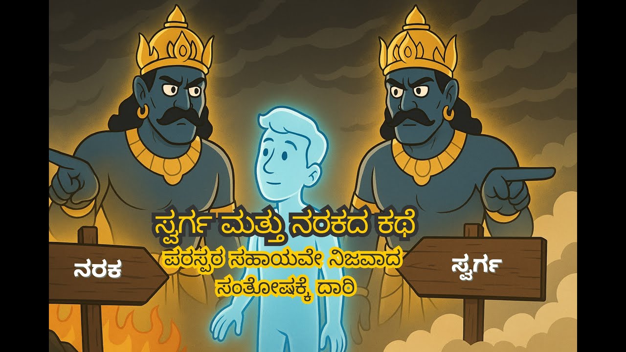 ಸ್ವರ್ಗ ಮತ್ತು ನರಕದ ರಸ್ಯ | Kannada Moral Story on Heaven, Hell & Helping Others