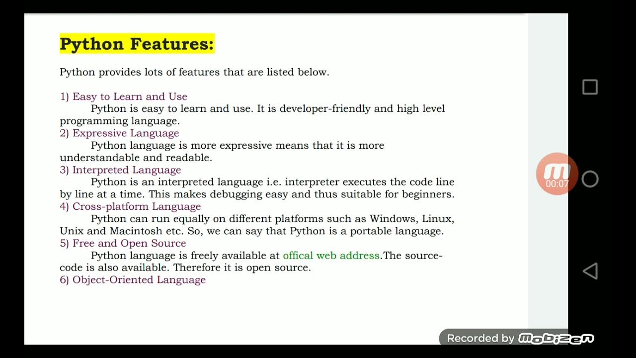 Python Tutorials - part 2 : salient features of Python - YouTube
