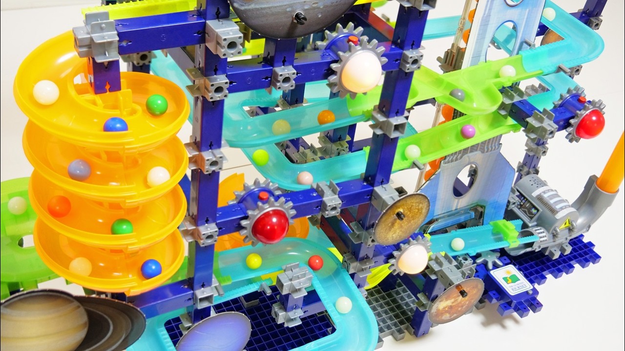 Marble Run Race ASMR☆Factory-like assembly slope course 400+ pieces