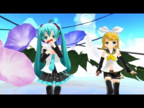 【MMD】ちびミクとちびリンで【 カラフル×メロディ 】