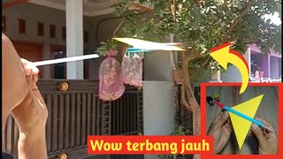 Cara membuat pesawat dari kertas dan sedotan