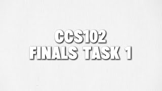 CCS102 FINALS LABORATORY EXERCISE 1 